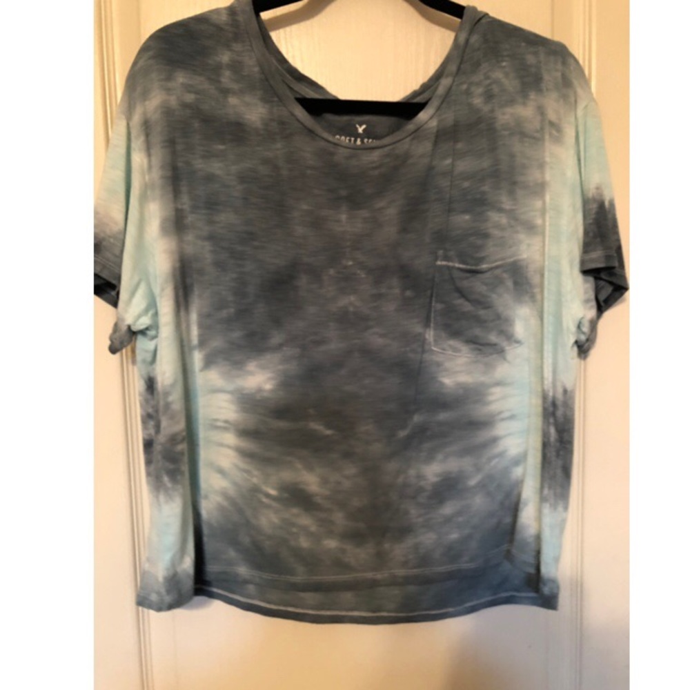Tie dye American eagle shirt